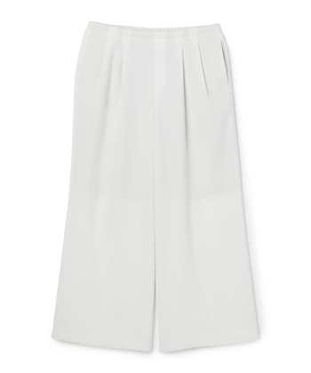 【トリアセリネン】ドロストワイドパンツ(ホワイト-1)