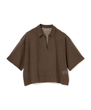 N.O.R.C 【SARACO】スキッパーハーフスリーブニット_variationthumb_2