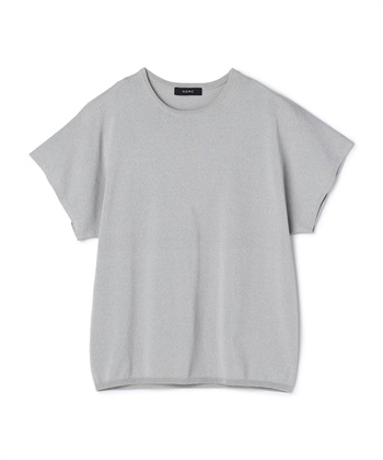 【ウォッシャブル】クールニットTEE(ライトグレー-F)