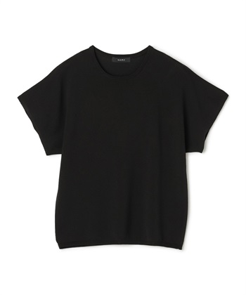 【ウォッシャブル】クールニットTEE(ブラック-F)