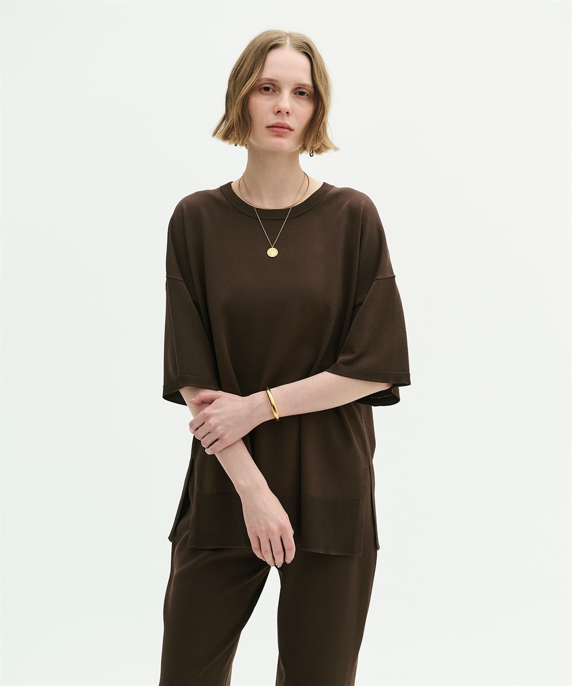 N.O.R.C 【ウォッシャブル】クールリラクシーニットTEE