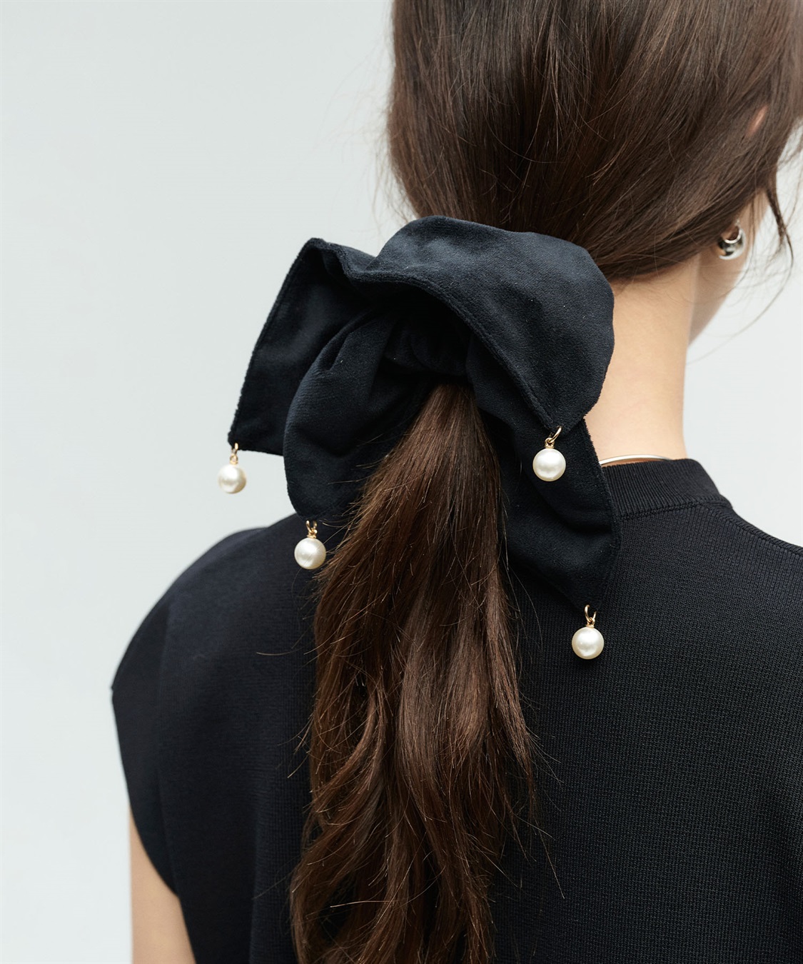 N.O.R.C 【TRESSE】SQUARE CHOUCHOU WITH PEARLS_main