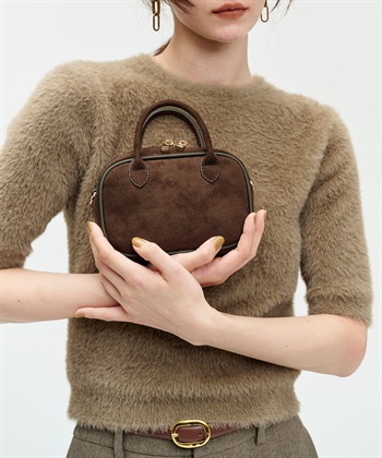 【VELETTO】ミニショルダーBAG(ダークブラウン-F)