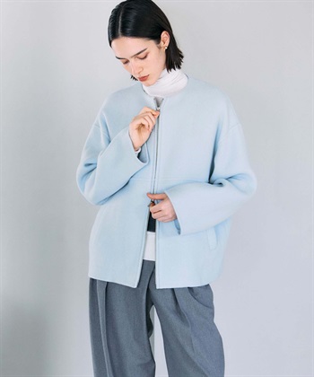 N.O.R.C 【PRE ORDER 10%OFF 9/20まで】ウールメルトンジップミドルリバーコート