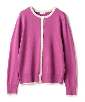 CROSS FUNCTION 【メディア掲載】おうちで洗える　バイカラークルーネックカーディガン【CF/クロスファンクション】_variationthumb_2