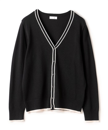 CROSS FUNCTION 《UVカット》おうちで洗える　バイカラーVネックカーディガン【CF/クロスファンクション】_variationthumb_2