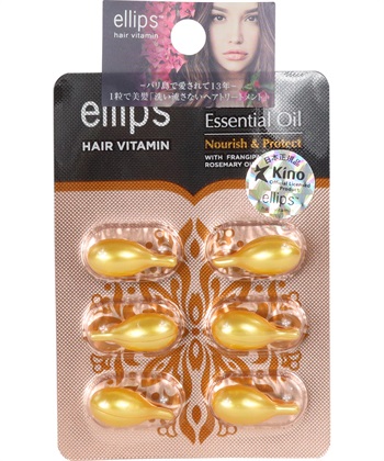 ellips/エリップス ヘアオイル ナーリシュ＆プロテクト(フランジバニ＆ローズマリーの香り)6粒入(イエロー-6P)