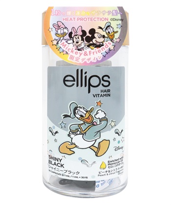 ellips/エリップス ヘアオイル シャイニーブラック DN (ピーチ＆シトラスの香り)30粒入(ブラック-30P)