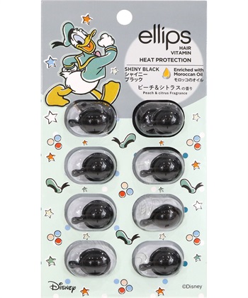 ellips/エリップス ヘアオイル シャイニーブラック DN (ピーチ＆シトラスの香り)8粒入(ブラック-8P)