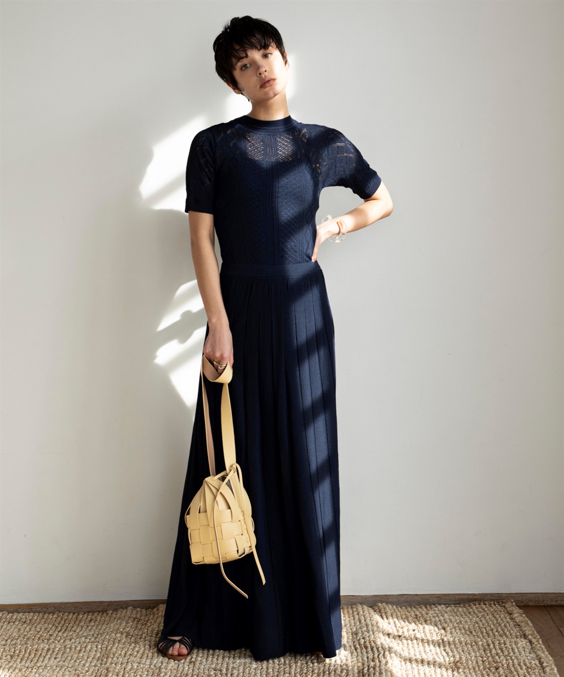 インナーセット透かし編みニットワンピース Renorm クロスプラス公式通販サイト