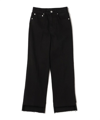 ハイライズストレートカットオフデニム(ブラック-23)