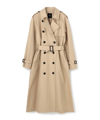 ロングトレンチコート(ベージュ-1)