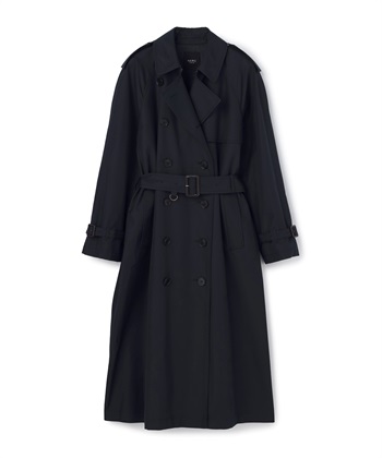 ロングトレンチコート(ネイビー-1)