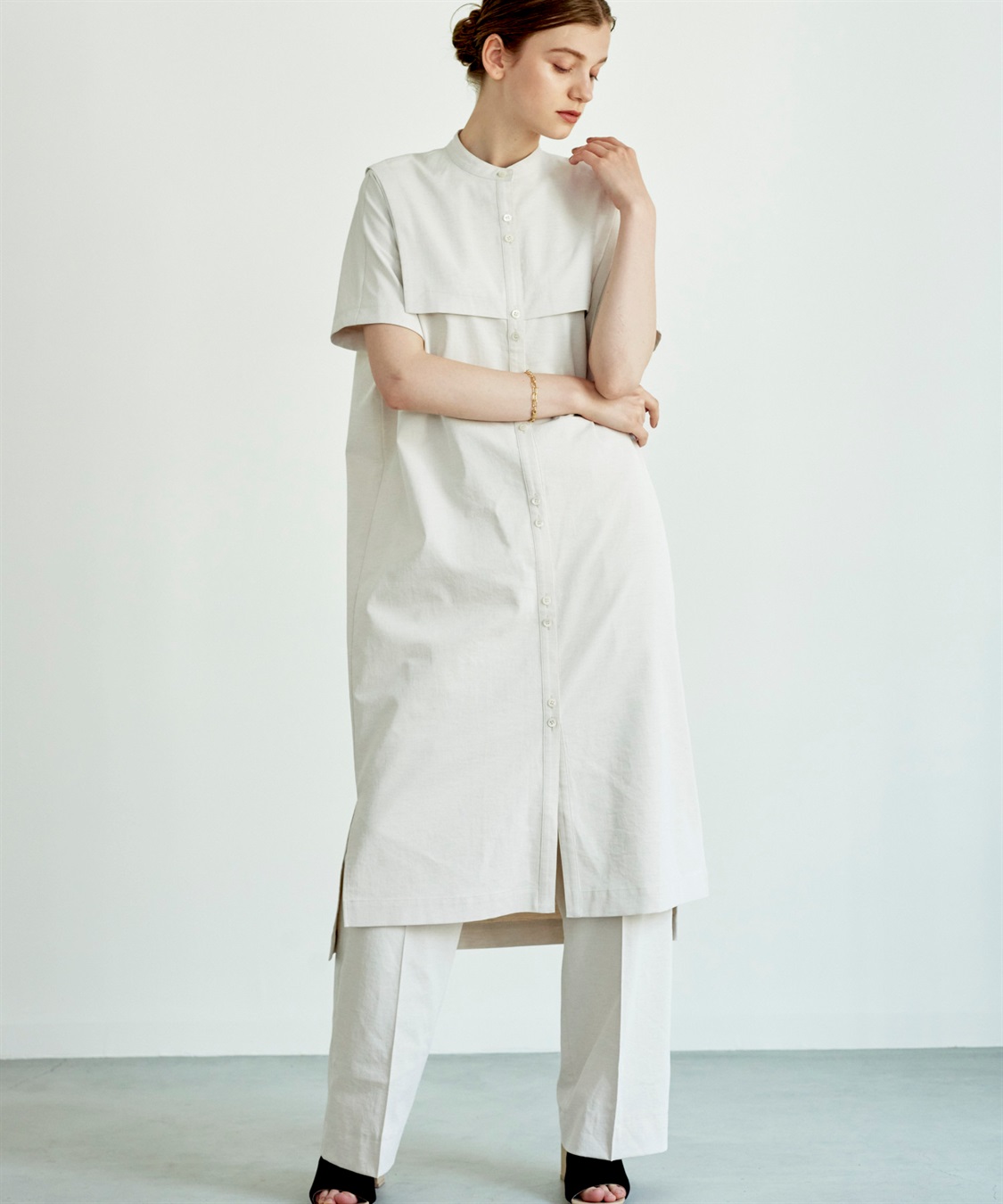 リネンツイルセーラーカラーワンピース N O R C クロスプラス公式通販サイト