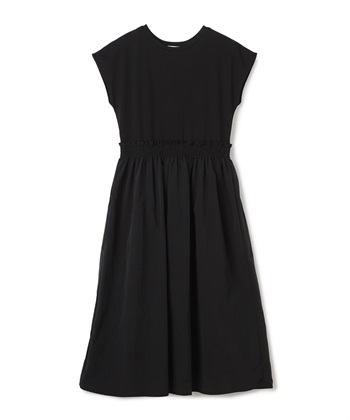 《汗染み防止》エブ楽 ドッキングワンピース(ブラック-Ｍ)