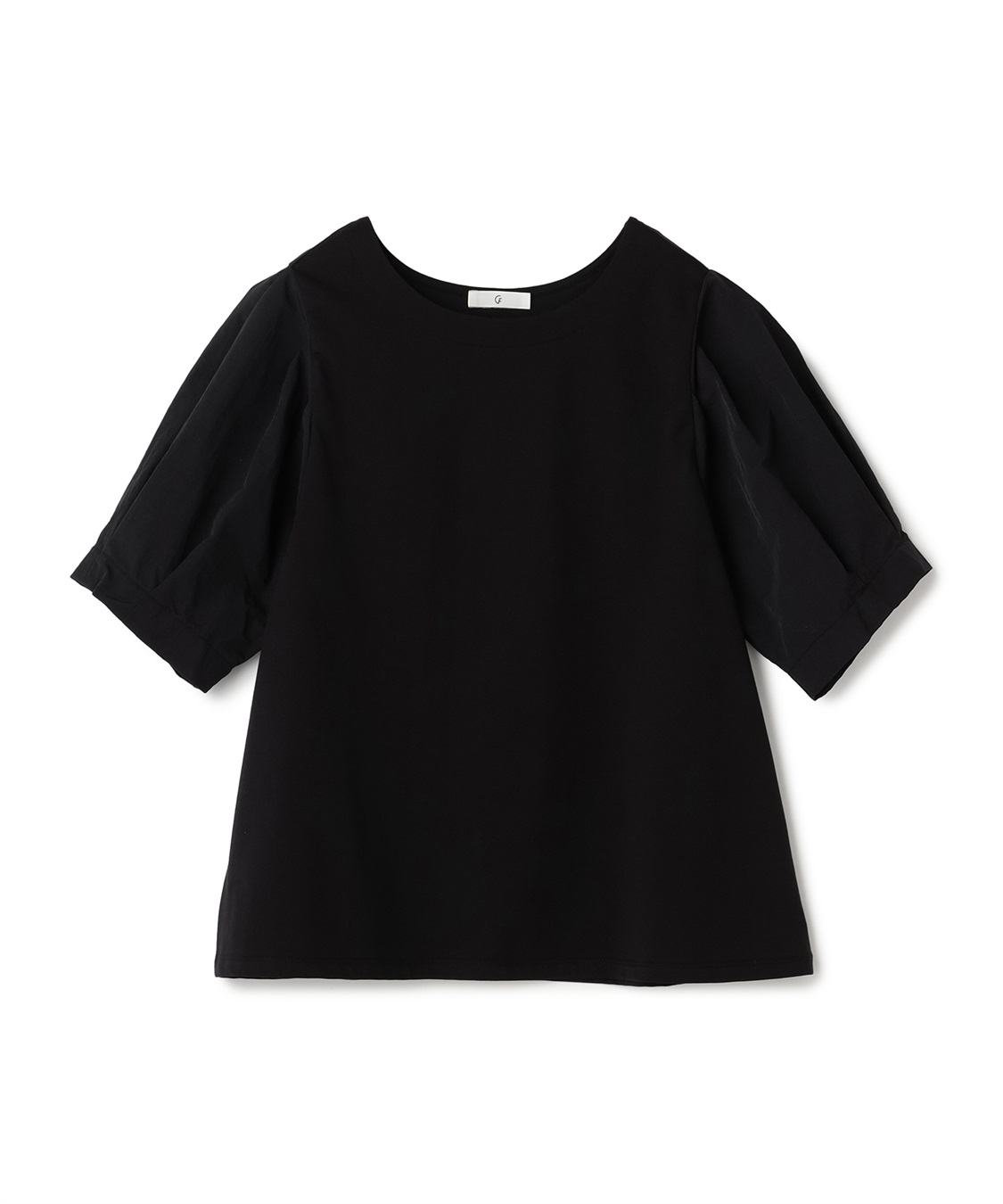 CROSS FUNCTION 《汗染み防止》エブ楽 異素材ドッキングボリュームスリーブカットソー_variation_2