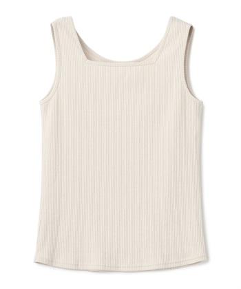 《UVカット》エブ楽 前後2wayテレコタンクトップ(ライトグレー-Ｍ)