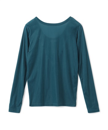 《高通気性》エブ楽 2wayスキンベロアトップス(ブルー-Ｍ)