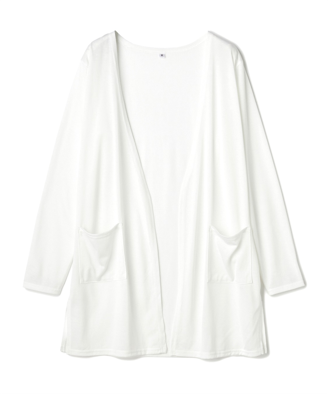 CROSS FUNCTION 《洗える》エブ楽 シアーVミドルカーディガン_variation_1