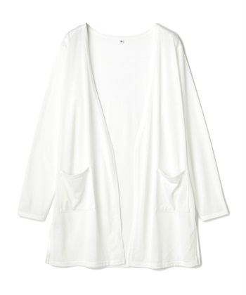 CROSS FUNCTION 《洗える》エブ楽 シアーVミドルカーディガン_variationthumb_1