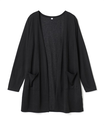 CROSS FUNCTION 《洗える》エブ楽 シアーVミドルカーディガン_variationthumb_2