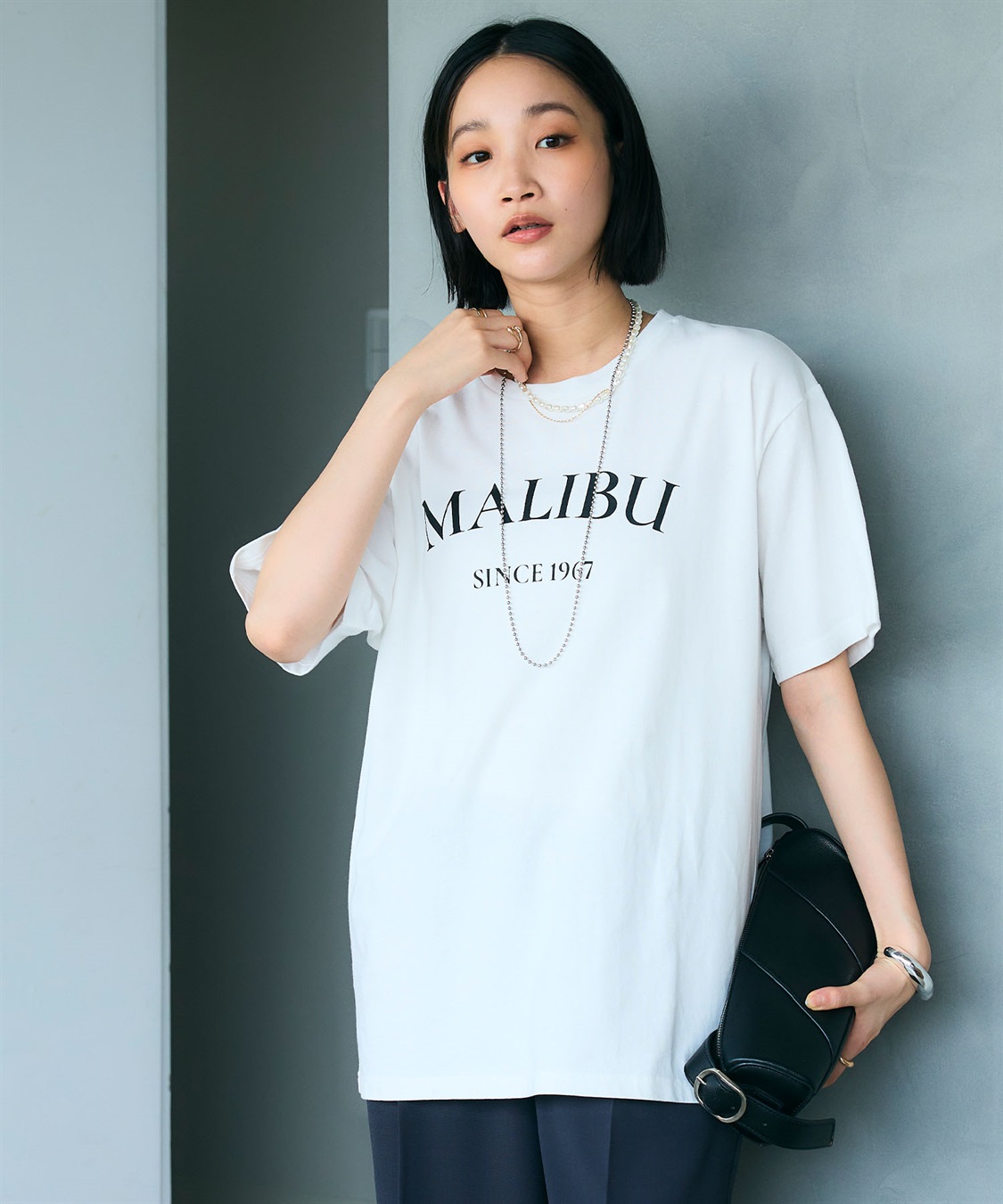 CROSS FUNCTION 《UV・接触冷感》エブ楽 MALIBUロゴデザインTシャツ_main