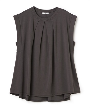 CROSS FUNCTION 《汗染み防止》エブ楽 天竺フロントタックノースリーブTシャツ_variationthumb_2