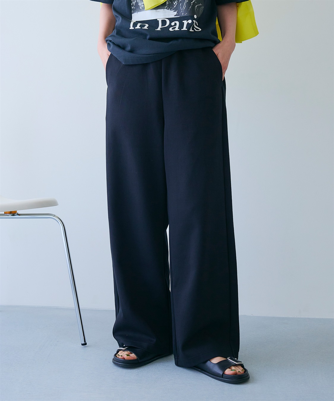 CROSS FUNCTION 《ストレッチ》スウェットワイドパンツ_main