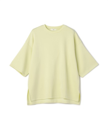 《UV/接触冷感》エブ楽 なめらかダンボール ビッグシルエットTシャツ(イエロー-Ｍ)