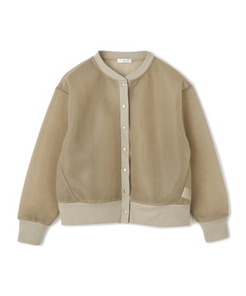 《マシンウォッシャブル》エブ楽 シアースナップボタンカーディガン(チャコール-Ｍ)