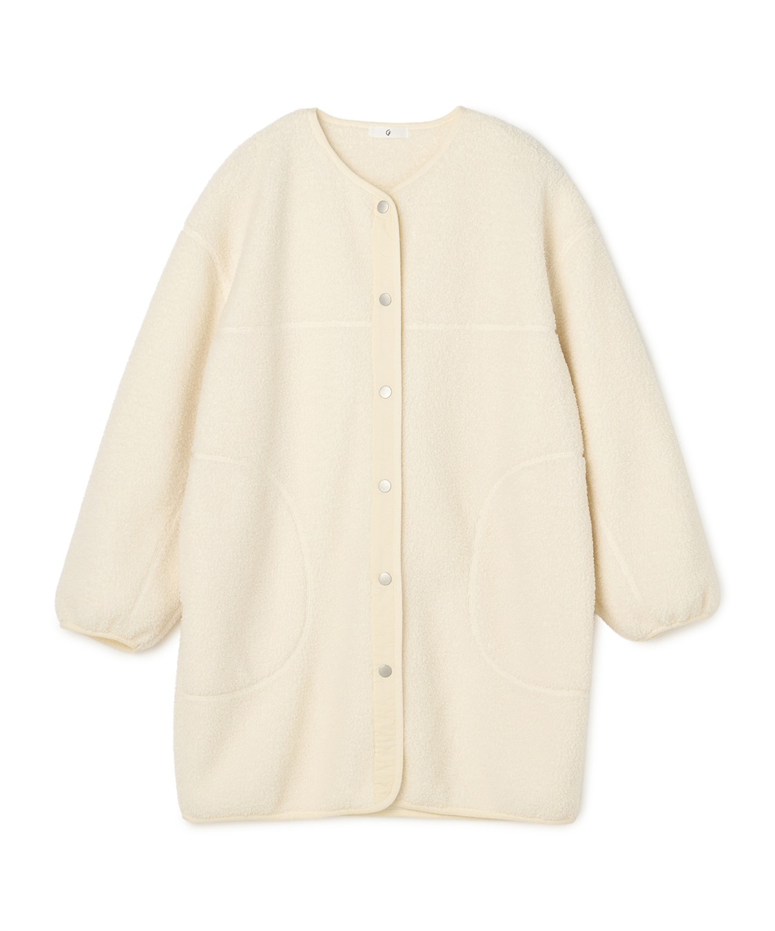 CROSS FUNCTION 《洗える》エブ楽 ボアノーカラーコート_variation_1