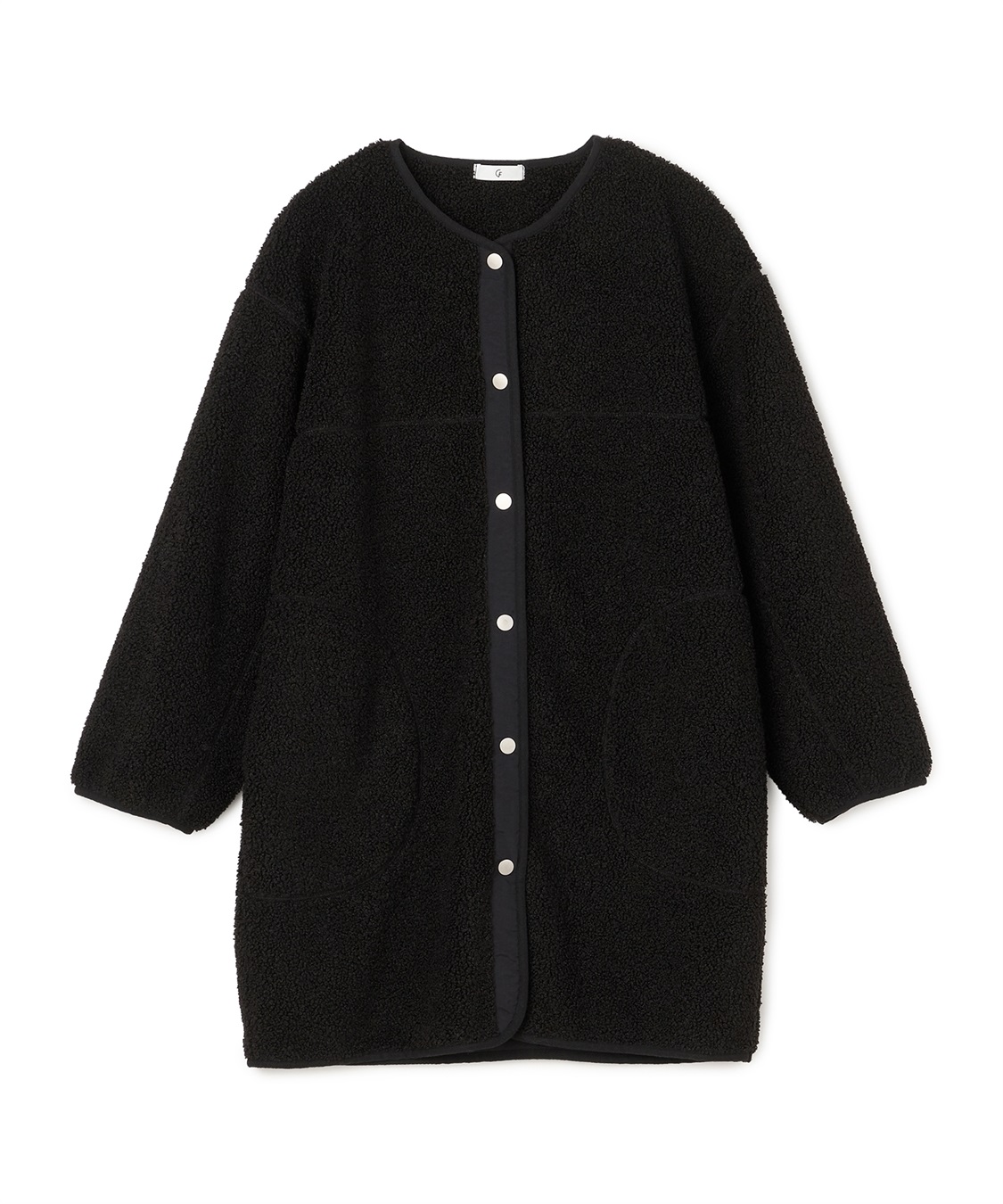 CROSS FUNCTION 《洗える》エブ楽 ボアノーカラーコート_variation_2