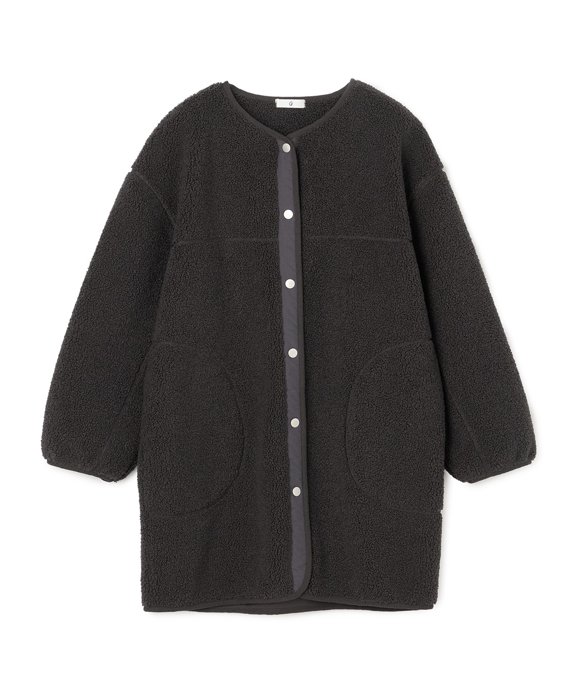 CROSS FUNCTION 《洗える》エブ楽 ボアノーカラーコート_variation_3