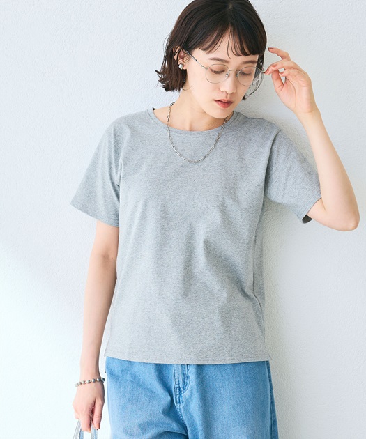 CROSS FUNCTION 《汗染み防止》裾スリットベーシックTシャツ