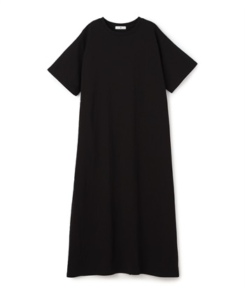 《汗染み防止》バックスリットベーシックワンピース(ブラック-Ｍ)