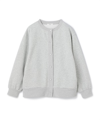 《UV》ドットボタンスウェットカーディガン(杢グレー-Ｍ)