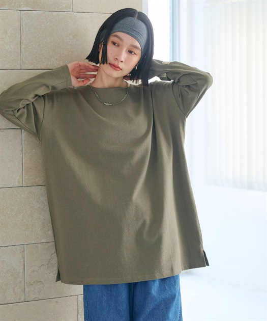CROSS FUNCTION 《よれにくい》オーバーサイズコットンロングスリーブTシャツ