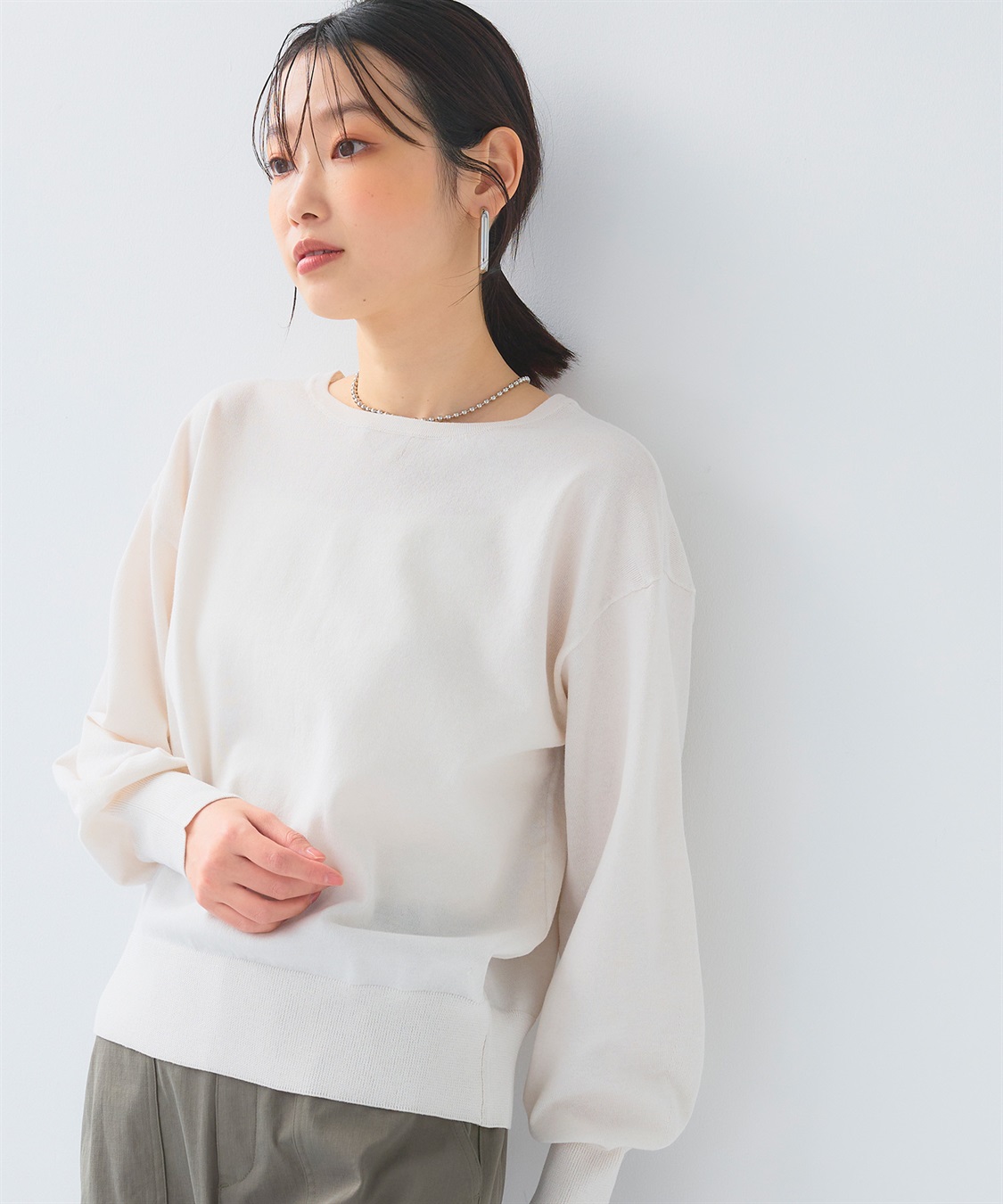 CROSS FUNCTION 《洗える》サマ美え ２WAYクルーネックカーディガン_main