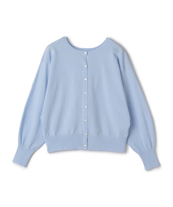 《洗える》サマ美え ２WAYクルーネックカーディガン(サックス-Ｍ)