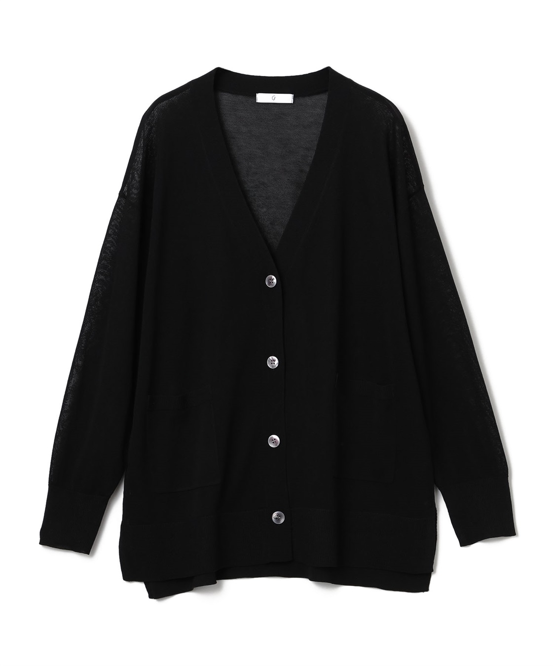 CROSS FUNCTION 《洗える》サマナチュラ オーバーサイズシアーVネックニットカーディガン_variation_1