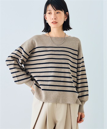 《洗える》サマ美え マシュマロミラノバルーンスリーブニット