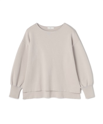《洗える》サマ美え スウェットライクバルーンスリーブニット(オフベージュ-Ｍ)