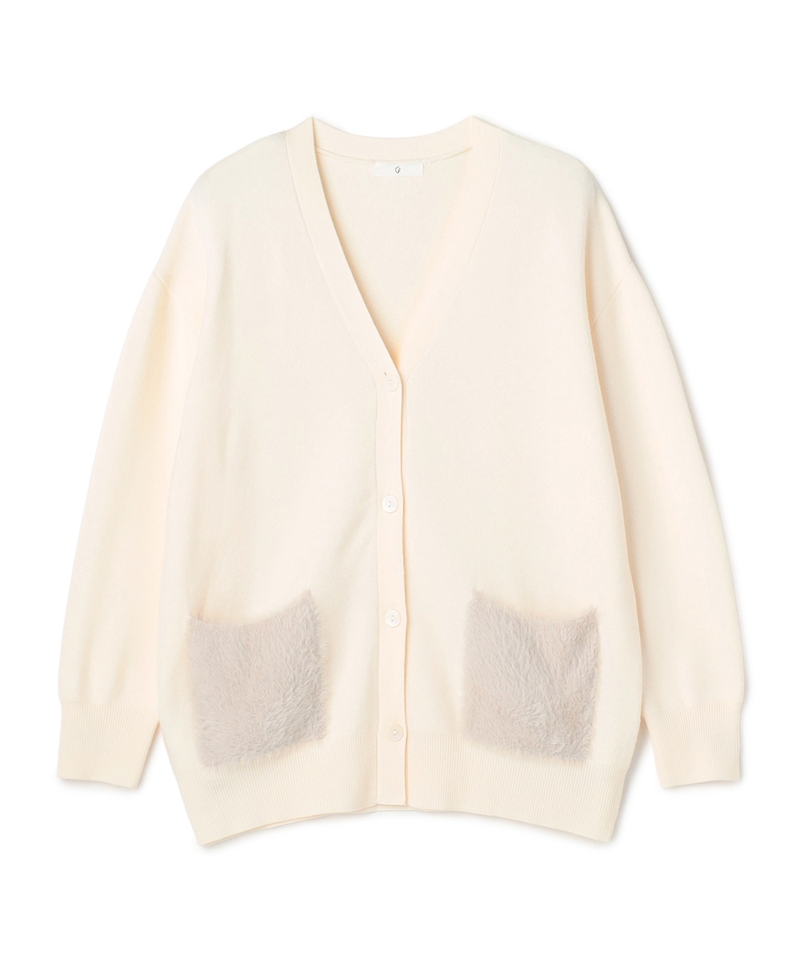 CROSS FUNCTION 《洗える》サマ美え ファーポケットVネックカーディガン_variation_2