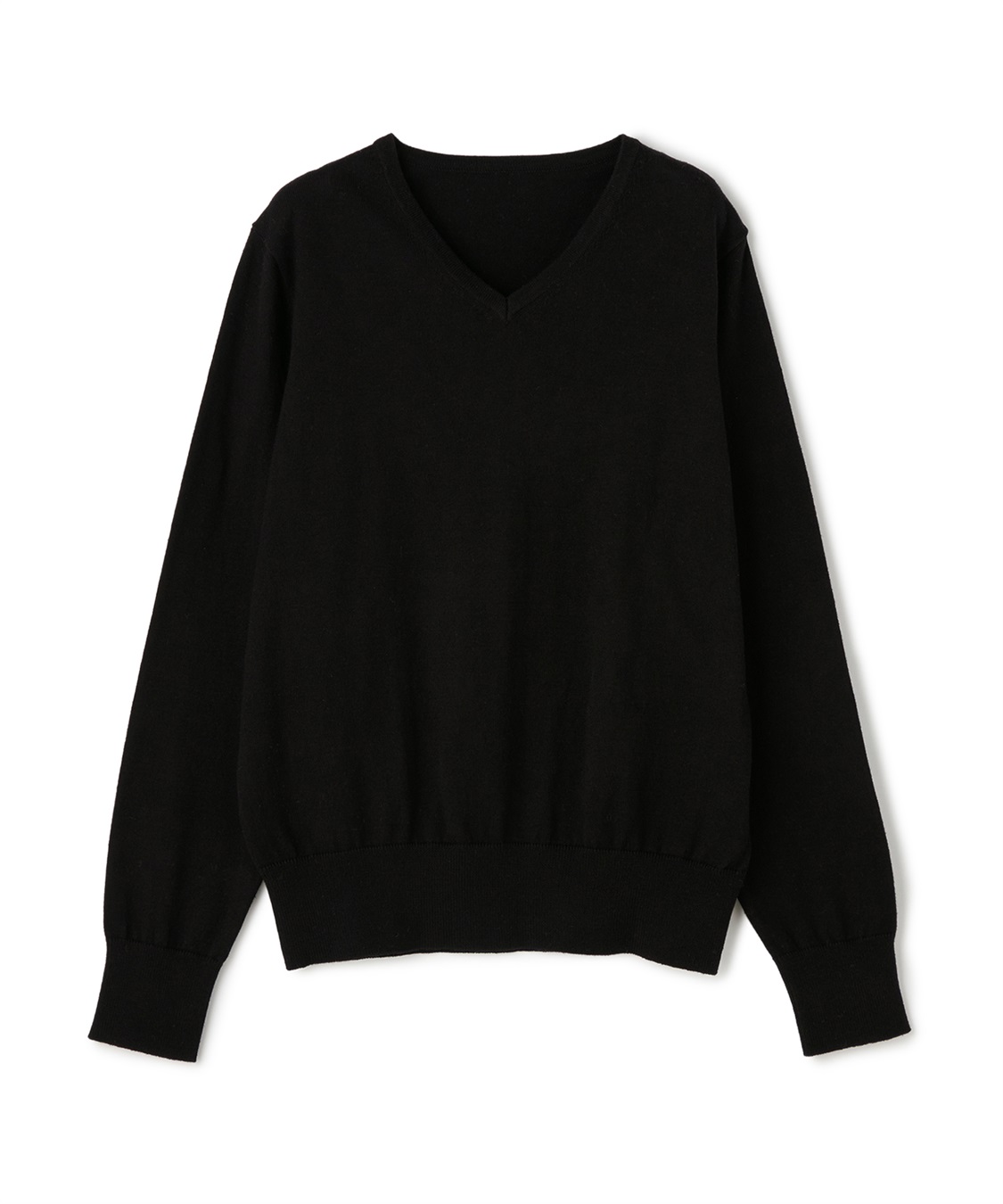 CROSS FUNCTION 《洗える》綿100％Vネックベーシックニット_variation_1