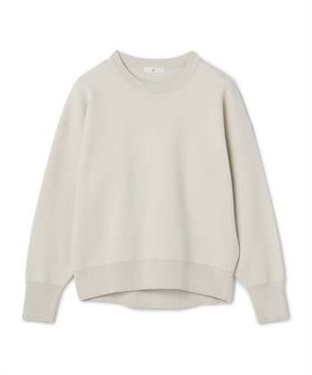 《洗える》スウェットライクニットプルオーバー(ライトグレー-Ｍ)