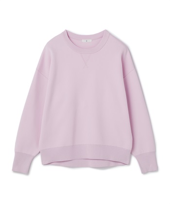 《洗える》スウェットライクニットプルオーバー(ピンク-Ｍ)