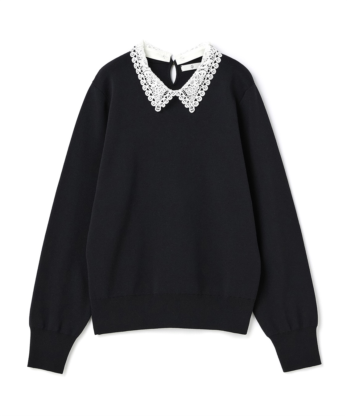 CROSS FUNCTION 《洗える》サマ美え レース襟ニットプルオーバー_variation_1