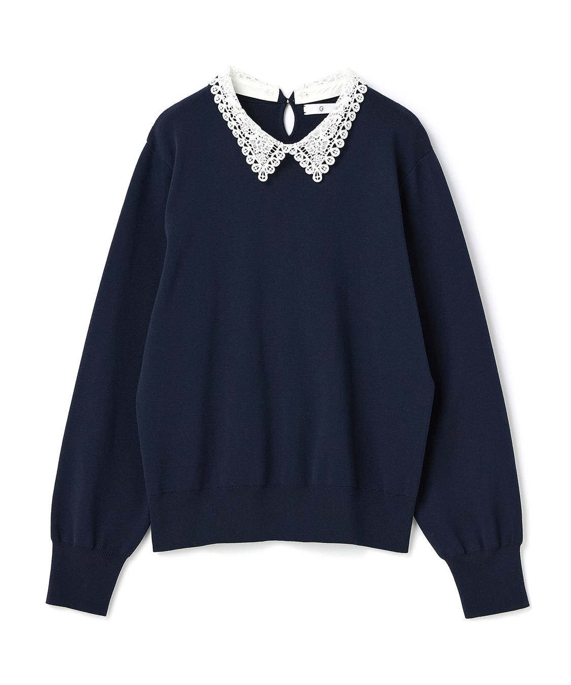 CROSS FUNCTION 《洗える》サマ美え レース襟ニットプルオーバー_variation_2