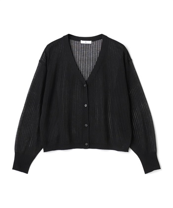 CROSS FUNCTION 《洗える》サマ美え シアーリブニットVネックカーディガン_variationthumb_1