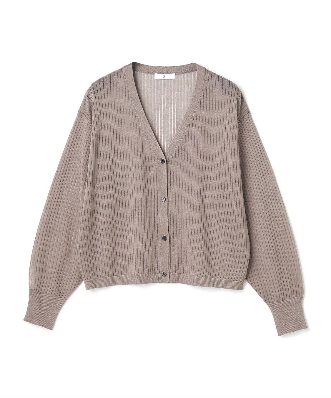 CROSS FUNCTION 《洗える》サマ美え シアーリブニットVネックカーディガン_variation_2